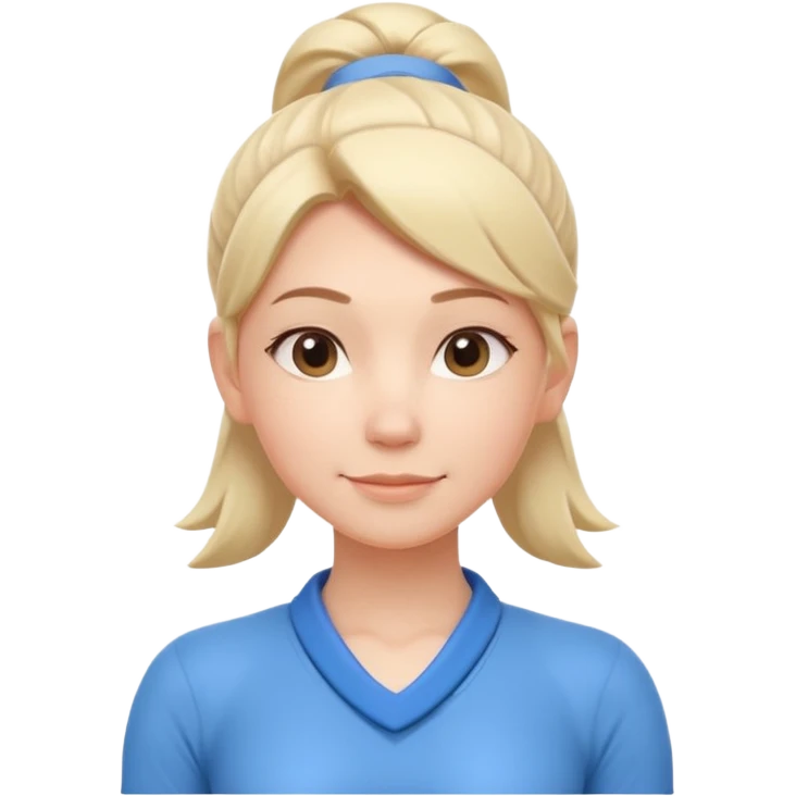cute yoga coach portrait, head and shoulders only, calm face, soft smile, simple sporty outfit collar, 3D cartoon, mobile game icon style, clean background, no text, no watermark
 emoji
