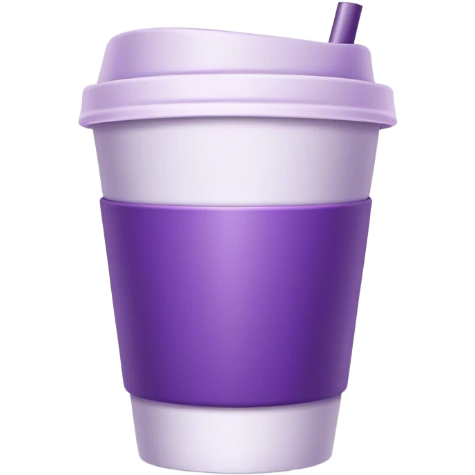 Styrofoam Cup with coffee that’s the color purple  emoji