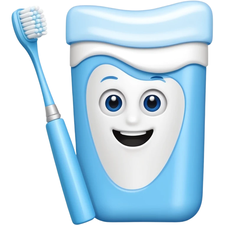 toothpaste and toothbrush emoji