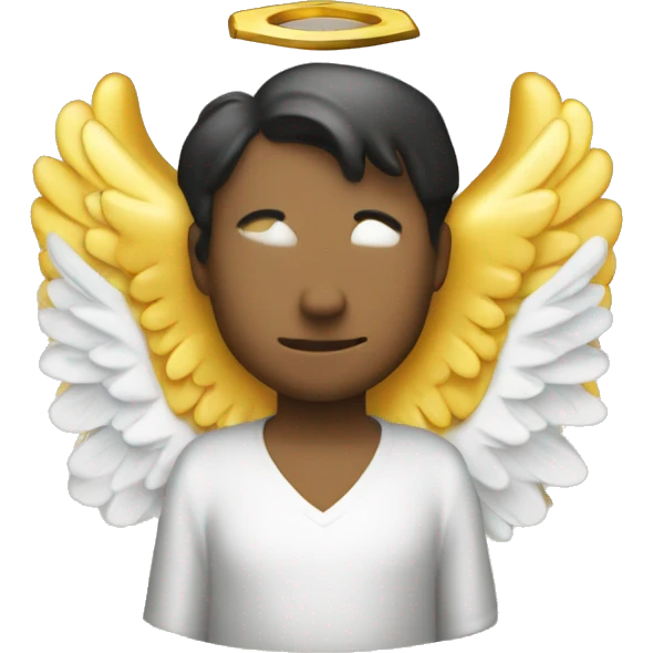 Angel wings on a spade card suit emoji