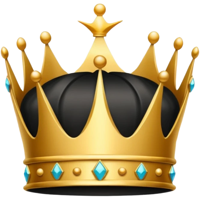 black premium logo crown simple emoji