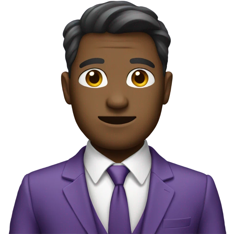 A purple suit emoji