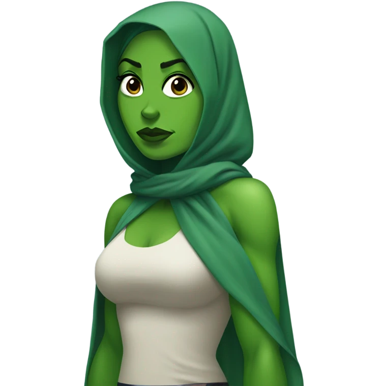 She hulk On Hijab emoji