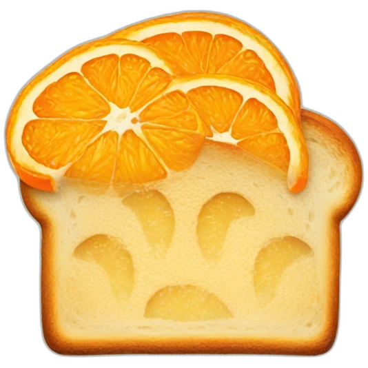 Orange toast emoji