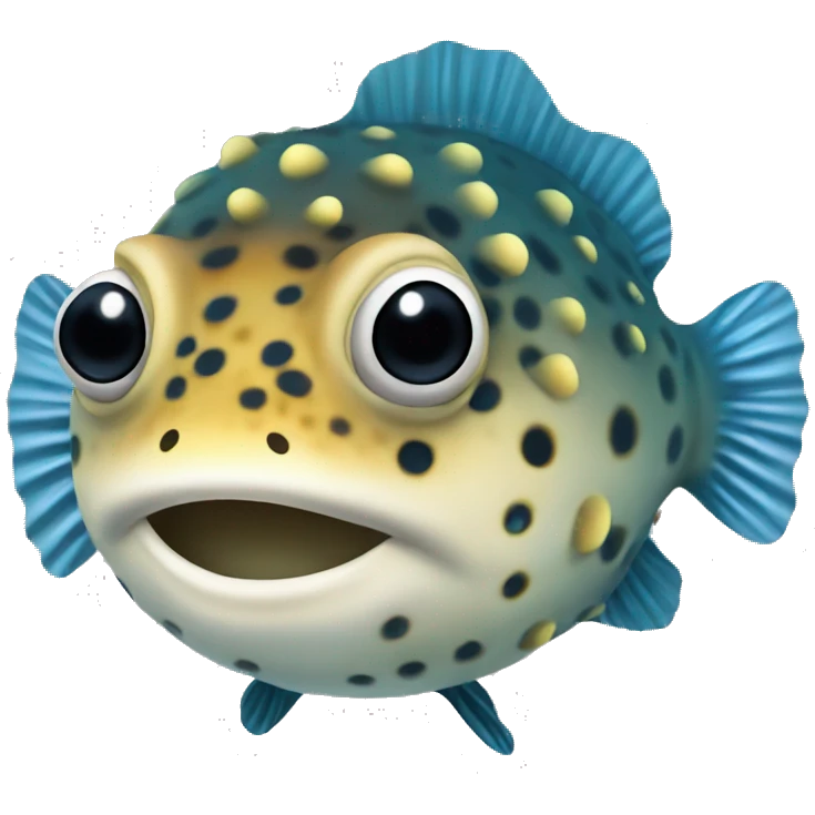 Dwarf puffer fish smiling emoji
