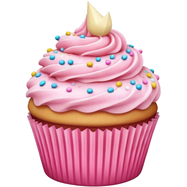 Cupcake with pink icing emoji