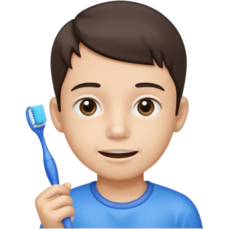 kid blue Toothbrush emoji