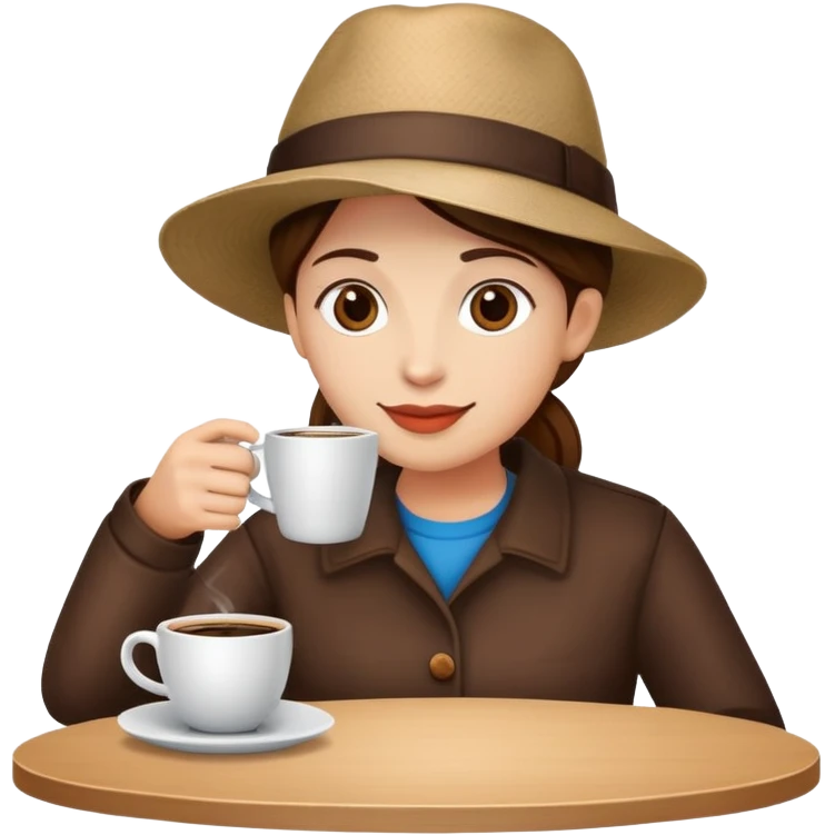 Table with customer emoji