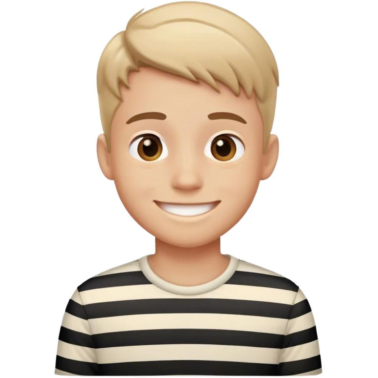 boys with smiles and stripes emoji