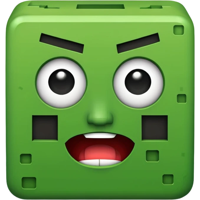 Creeper original face emoji
