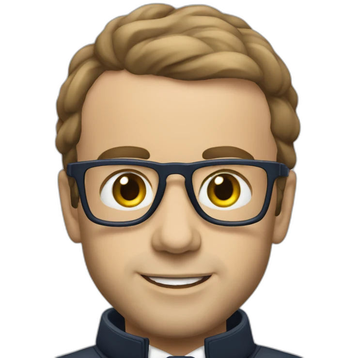 Macron qui fait du skate emoji