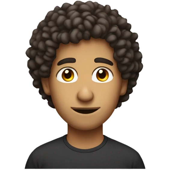 hispanic guy with curly hair and big nose emoji