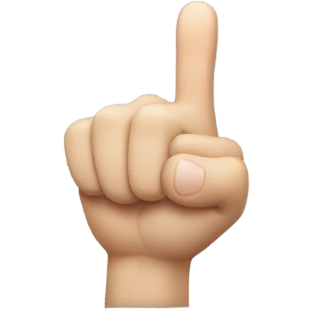 Hand thumb holding middle finger down emoji