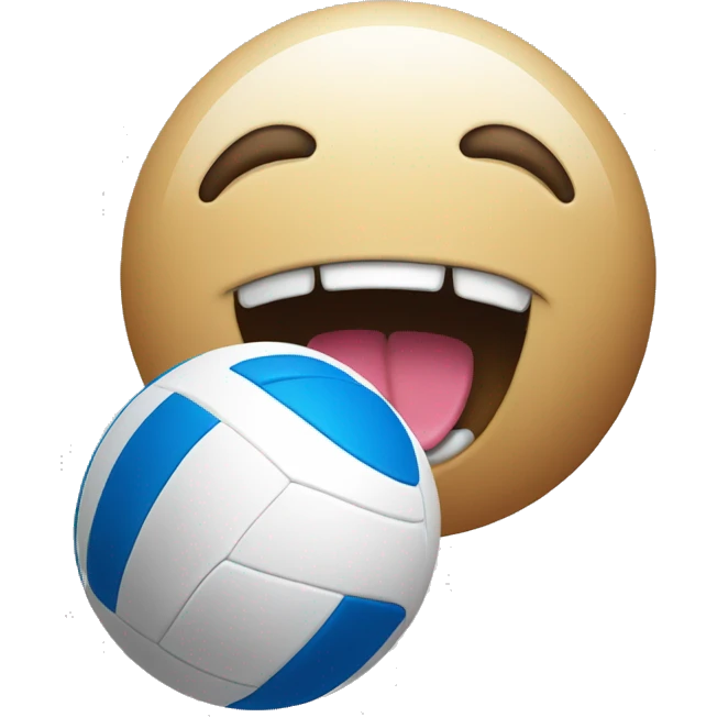 drooling volleyball emoji