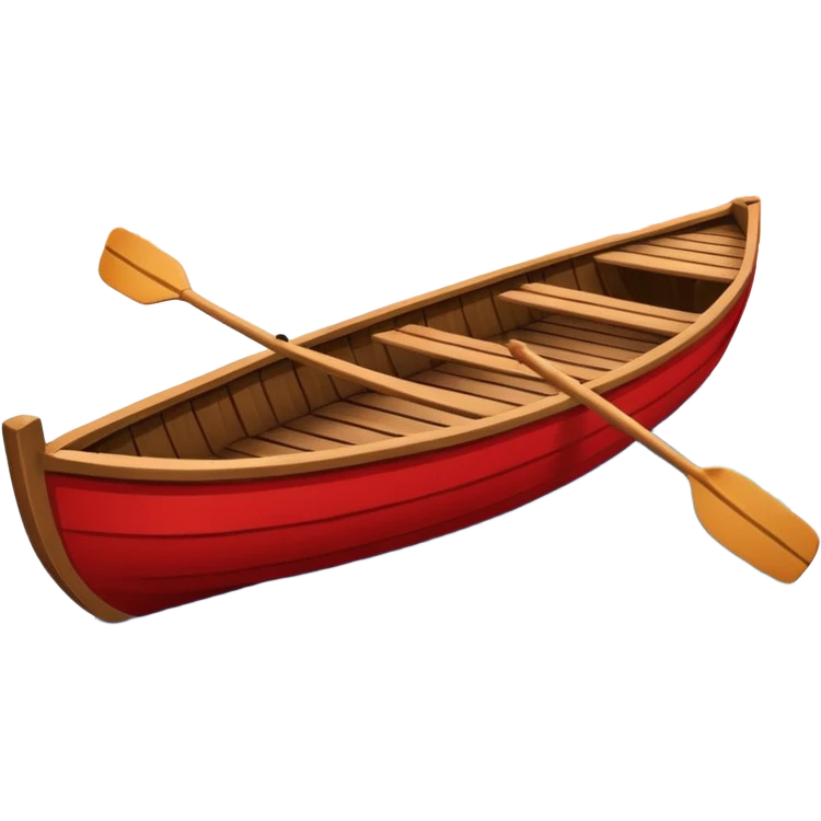 Rowing boat on sunset with pontoon in the background emoji