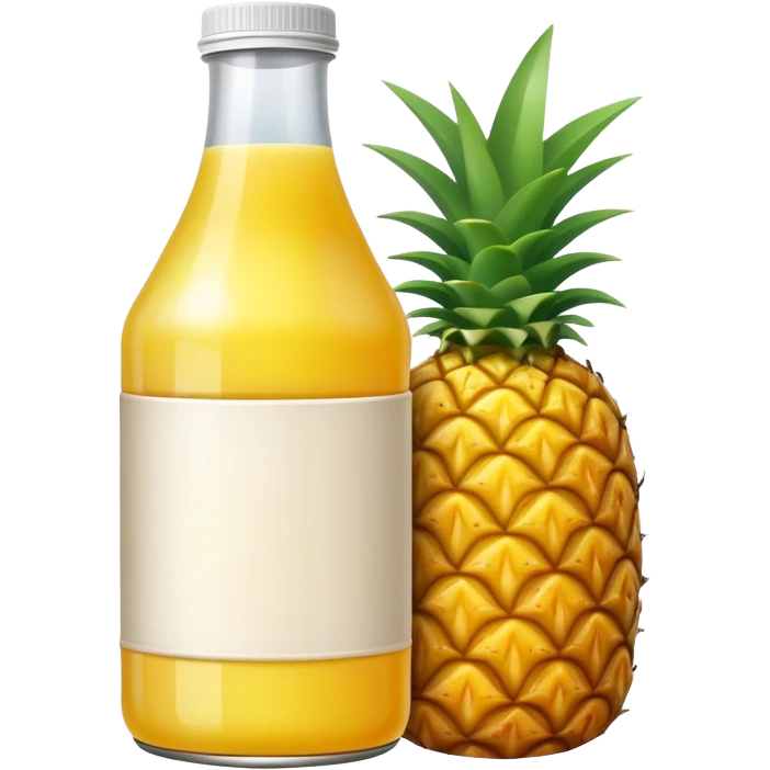 Bottle pineapple juice emoji