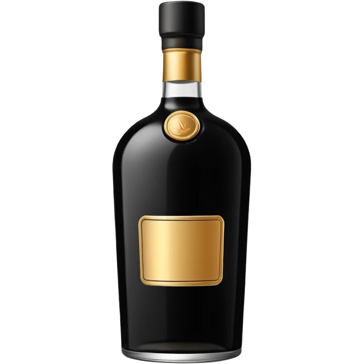 an elegant black alcohol bottle emoji