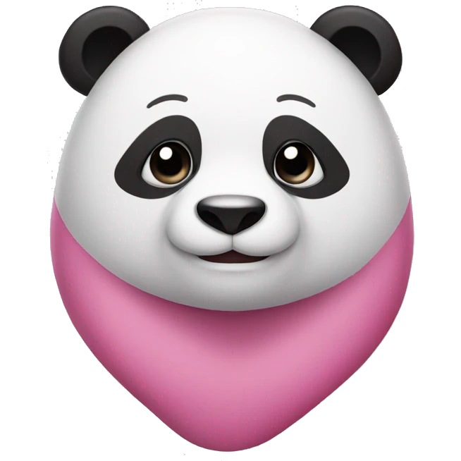 pink and white panda emoji