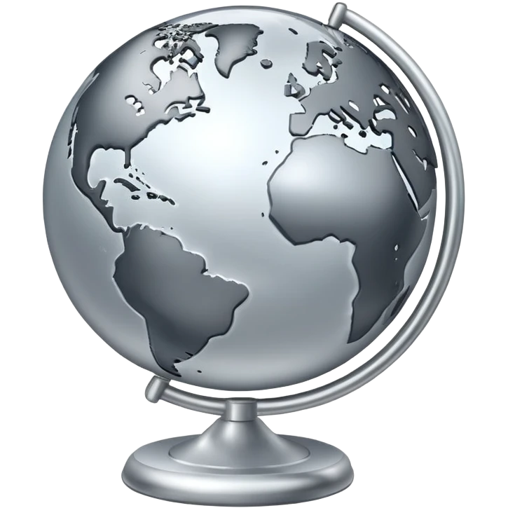 silver globe emoji