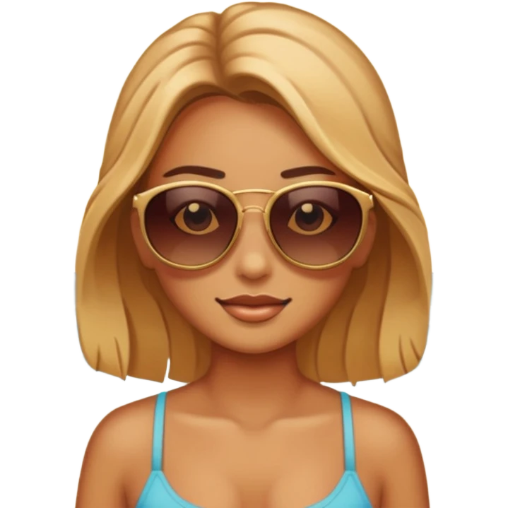 abstract art sun burned people on the beach emoji