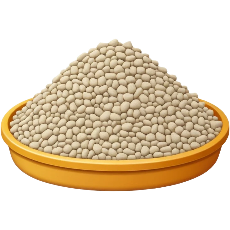 a pile of cat litter (white) emoji