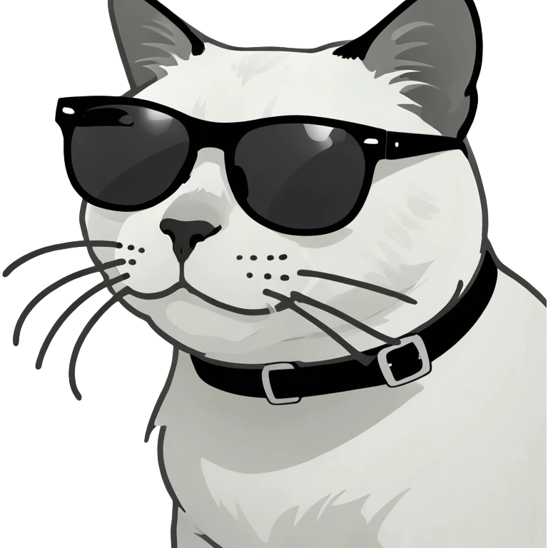 Cat with sunglasses emoji