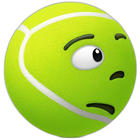 thinking tennis ball emoji