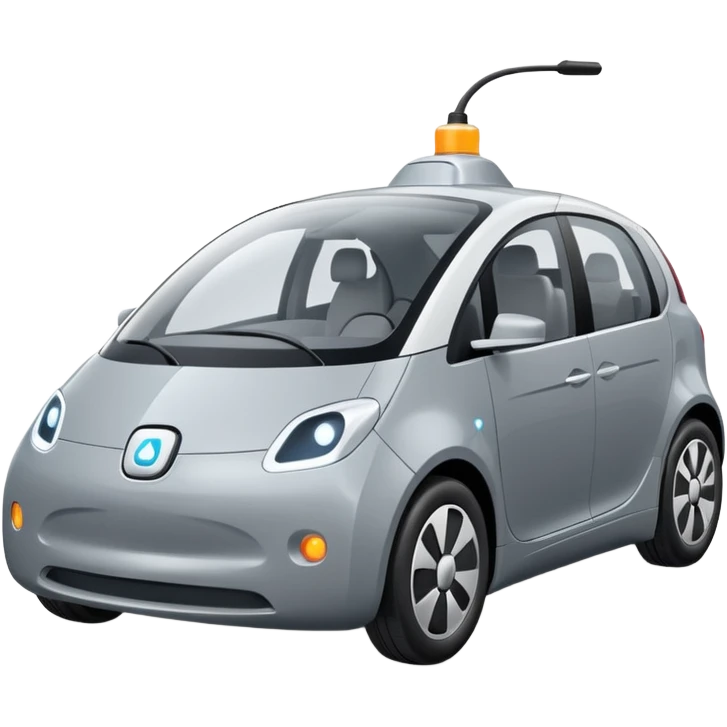 extra big gray Modern autonomous electric car emoji