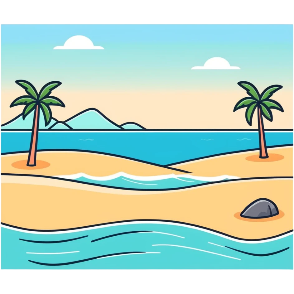 Beach vibes emoji