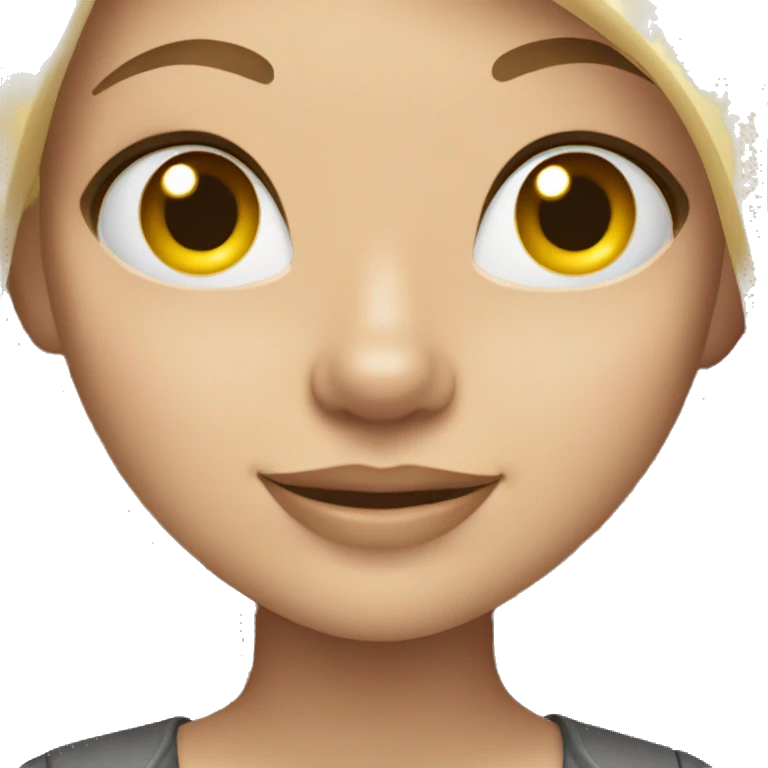 Blonde girl with grey pitbull  emoji