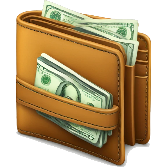 wallet with money emoji