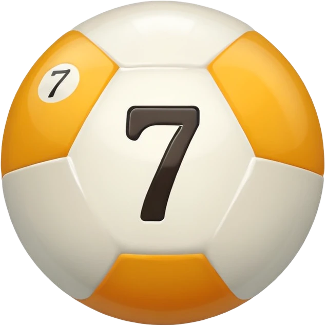 Pool table ball with the number 7 only one number  emoji