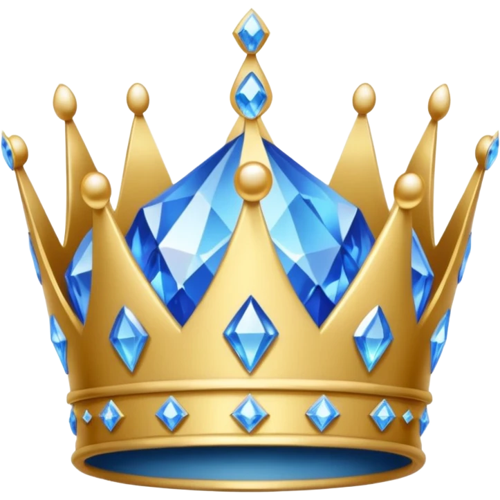 crown made of diamond blue emoji