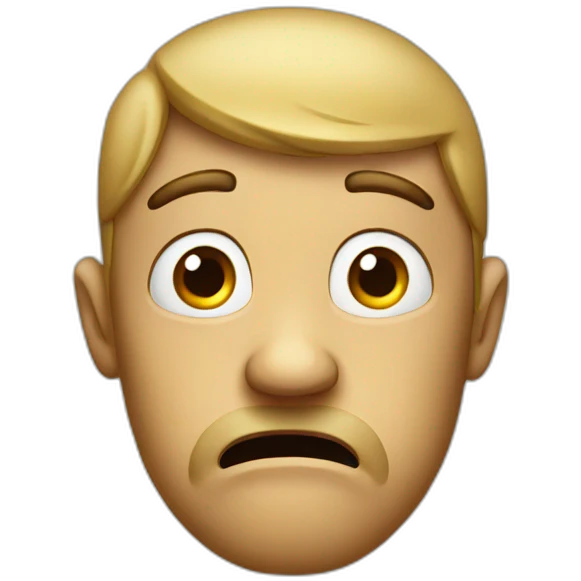 Unhappy face emoji