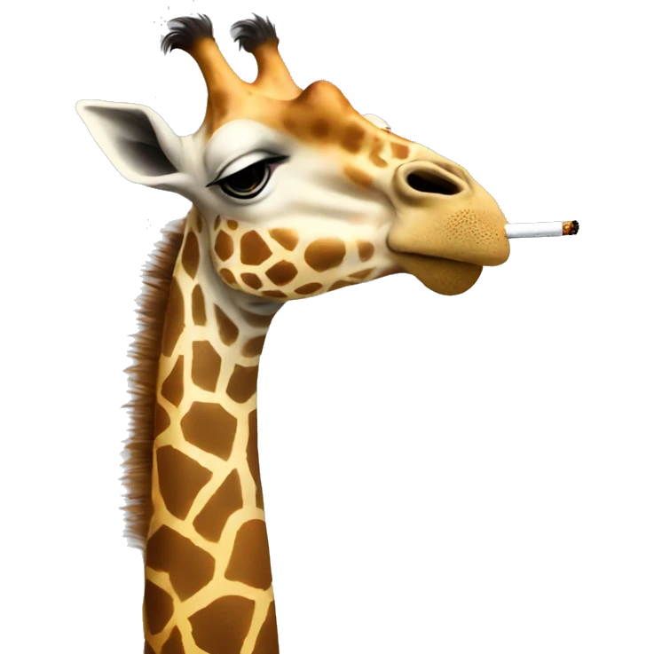 giraffe smoking  emoji