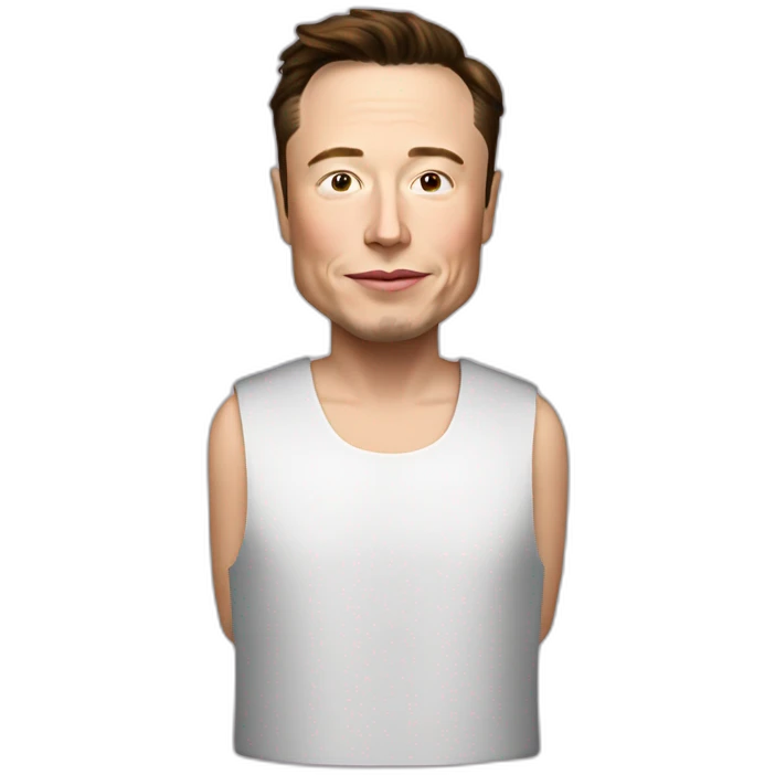 elon musk with a dress emoji