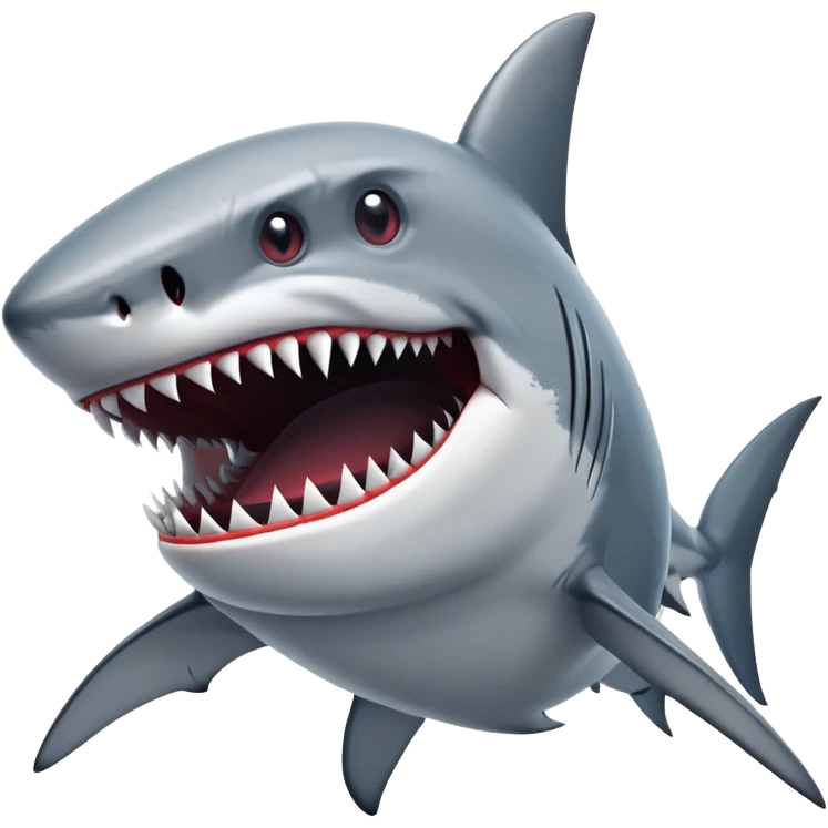 scary shark with sharp teeth emoji