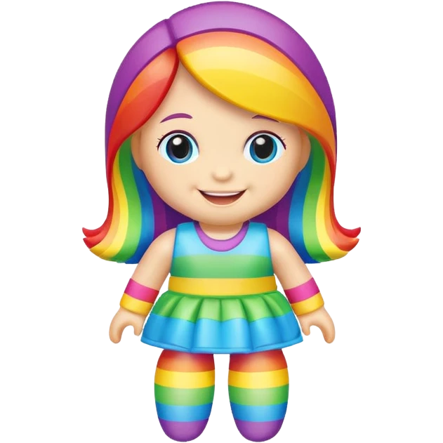 Rainbow bright doll toy emoji