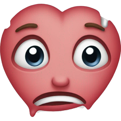 Crying heart face emoji