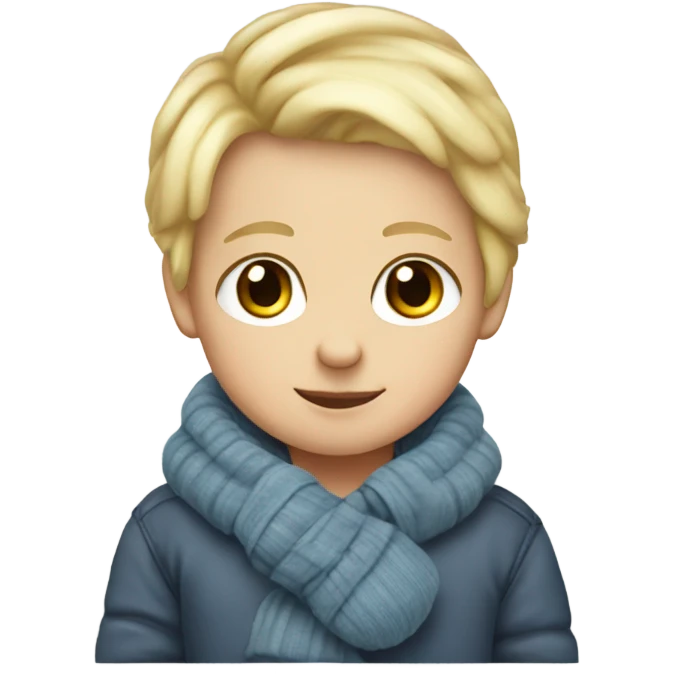 blonde babyboy wearing mittens emoji