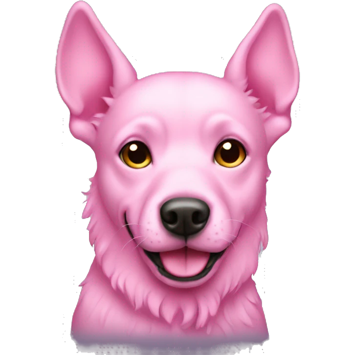 Pink dog  emoji