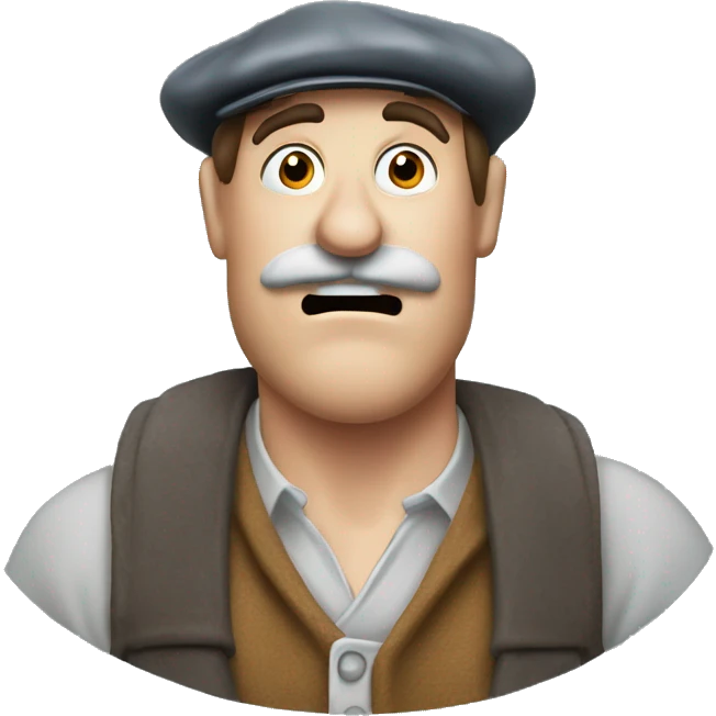 desperate dan with a flat cap emoji
