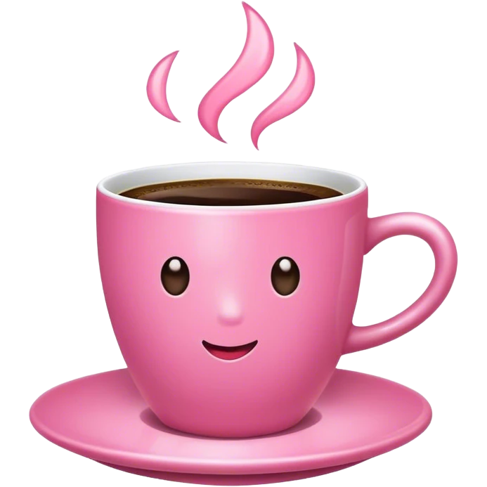 Pink coffee emoji