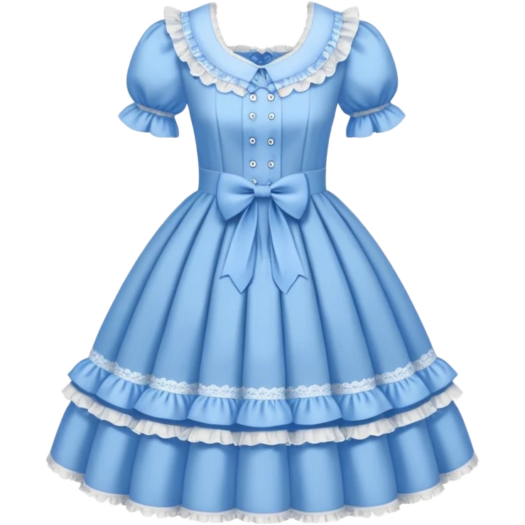 Lolita dress, white and blue emoji