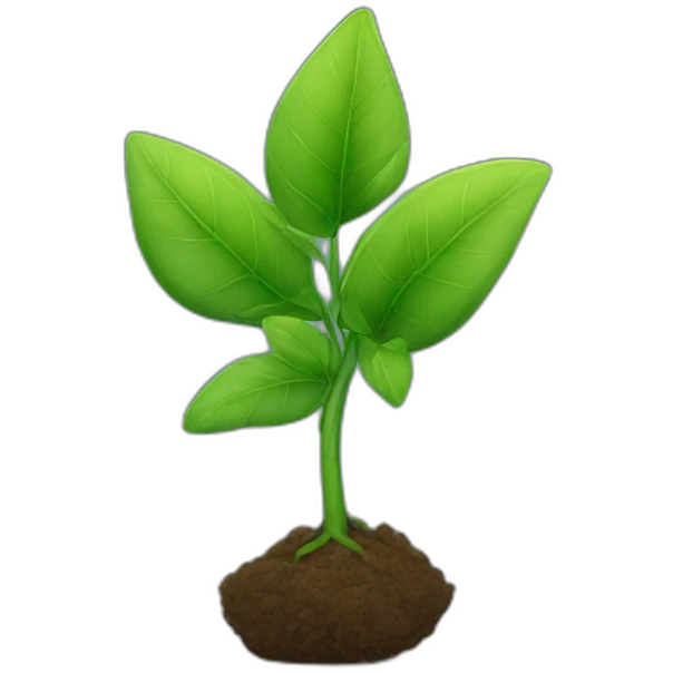 young leafy plant emoji