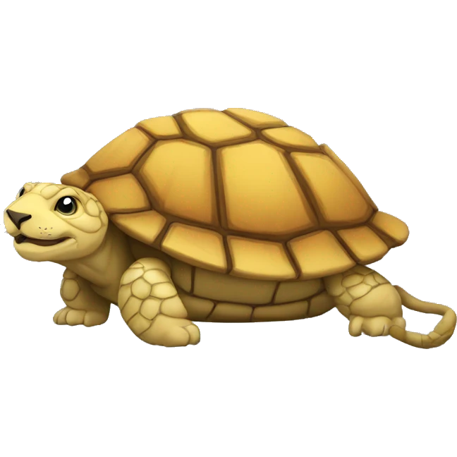 tortue avec un  lion emoji