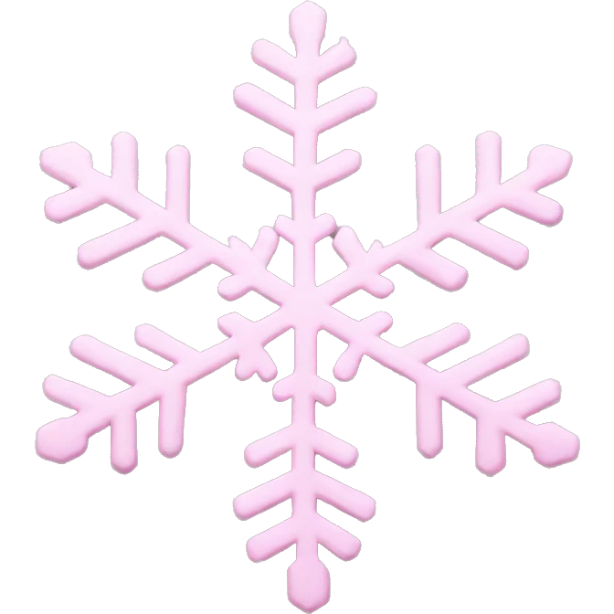 pastel pink snowflake  emoji