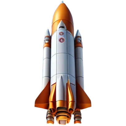  Cinematic Realistic Rocket Launch – A powerful, fiery scene of a massive rocket lifting off, its engines producing a bright, billowing inferno. The metallic body gleams in the sunlight, with intricate paneling and realistic textures bringing out its engineering marvel. Thick clouds of smoke and steam rise as it ascends into the sky. emoji