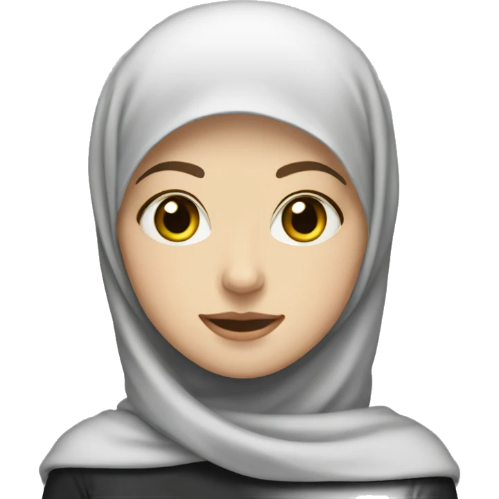A white girl wearing blach hijab emoji