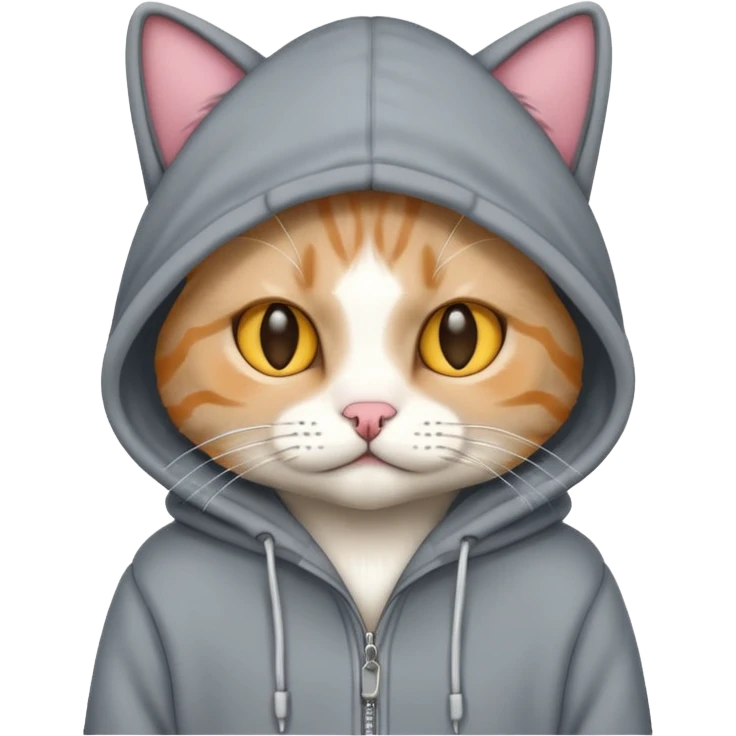 Cat with hoodie emoji